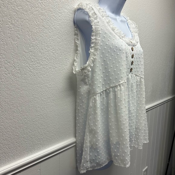 Annva U.S.A. Women’s Sz Lg White Sleeveless Lined Blouse NWOT, V496 - Picture 5 of 13